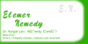 elemer nemedy business card